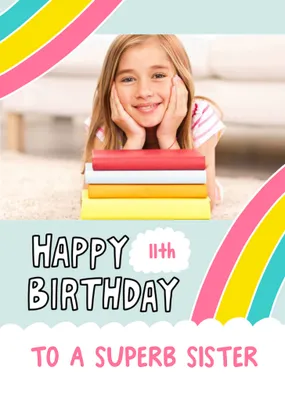 Angela Chick Sister Editable Age Photo Upload Card