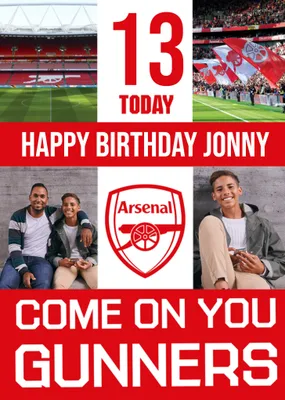 Arsenal FC Photo Upload Birthday Card