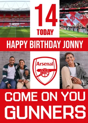 Arsenal FC Photo Upload Birthday Card