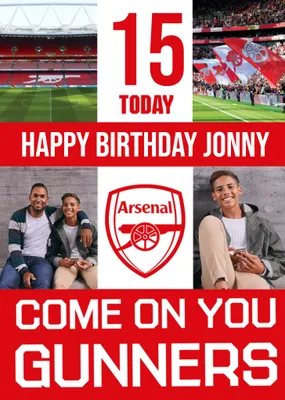 Arsenal FC Photo Upload Birthday Card