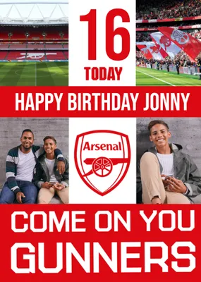 Arsenal FC Photo Upload Birthday Card