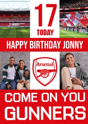 Arsenal FC Photo Upload Birthday Card
