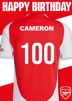 No 30 Arsenal Jersey Happy Birthday Card