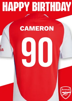 No 30 Arsenal Jersey Happy Birthday Card