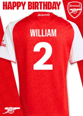 Arsenal FC Football Jersey Happy Birthday Card