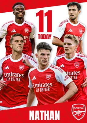 Arsenal FC Football Players Happy Birthday Card