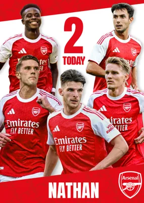 Arsenal FC Football Players Happy Birthday Card