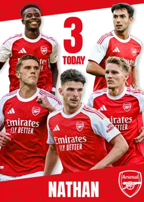 Arsenal FC Football Players Happy Birthday Card