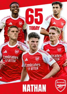 Arsenal FC Football Players Happy Birthday Card