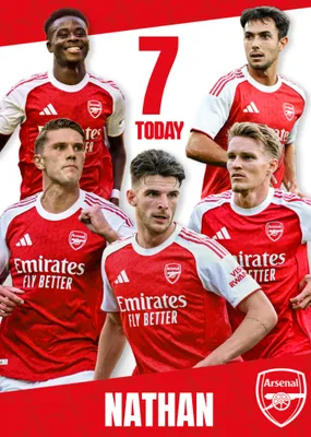 Arsenal FC Football Players Happy Birthday Card