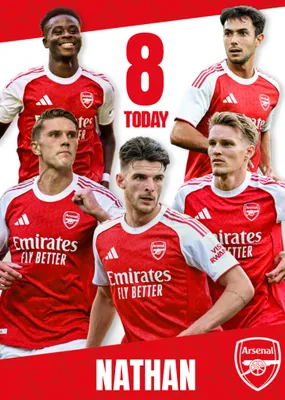 Arsenal FC Football Players Happy Birthday Card