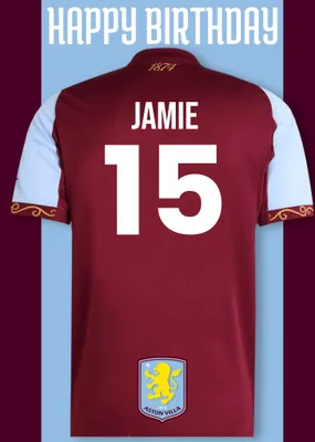 Aston FC Birthday Card