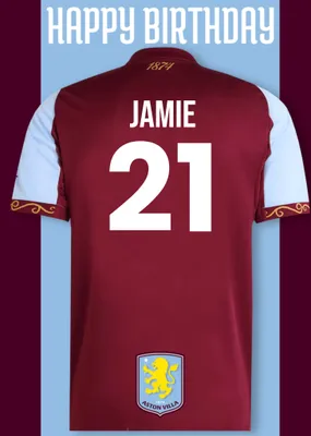 Aston FC Birthday Card