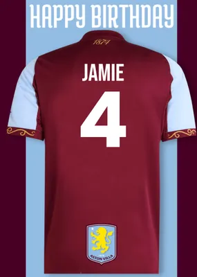 Aston FC Birthday Card