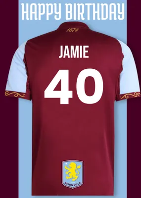 Aston FC Birthday Card