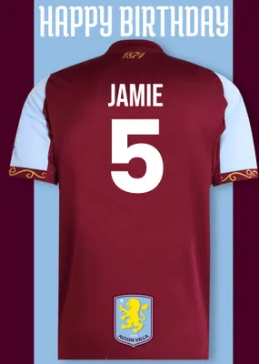 Aston FC Birthday Card