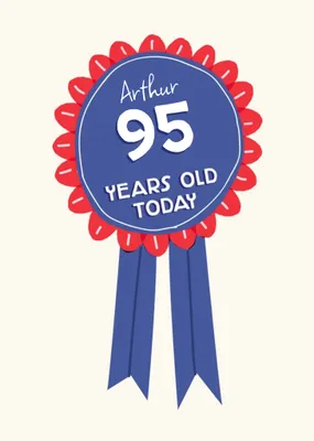 World's Best Human Rosette Personalised 100th Birthday Card