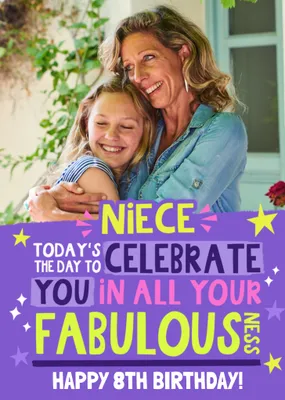 Fabulous Niece Photo Upload Birthday Card