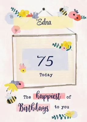 Bees Knees Floral 101 Today Birthday Card
