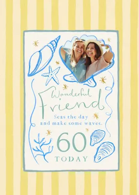 Wonderful Friend 40 Today Photo Upload Birthday Card  