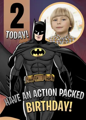 Batman Photo Upload Birthday Card