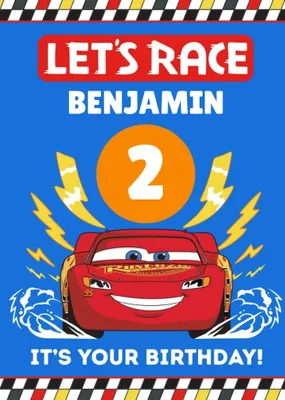 Disney Cars Lets Race Its Your Birthday Card