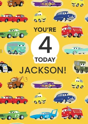 Disney Cars You're  Age  Today Birthday Card