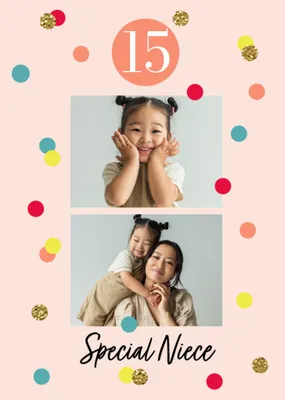 Special Niece Photo Upload Birthday Card