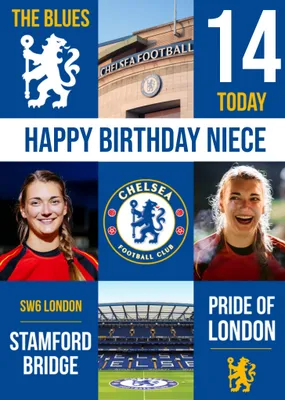 Chelsea FC Photo Upload Birthday Card