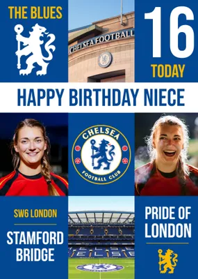 Chelsea FC Photo Upload Birthday Card