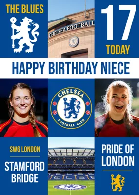 Chelsea FC Photo Upload Birthday Card