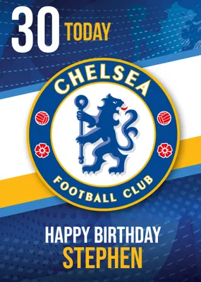 Chelsea FC Birthday Card