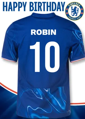 No 30 Chelsea Jersey Happy Birthday Card