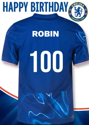 No 30 Chelsea Jersey Happy Birthday Card