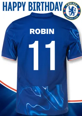 No 30 Chelsea Jersey Happy Birthday Card