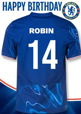 No 30 Chelsea Jersey Happy Birthday Card