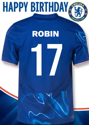 No 30 Chelsea Jersey Happy Birthday Card
