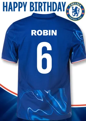 No 30 Chelsea Jersey Happy Birthday Card