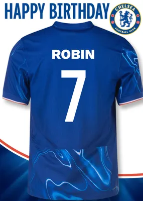 No 30 Chelsea Jersey Happy Birthday Card
