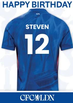 Chelsea FC Birthday Card