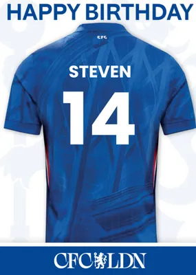 Chelsea FC Birthday Card