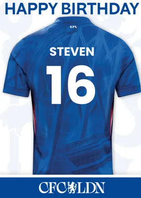 Chelsea FC Birthday Card