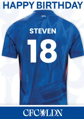 Chelsea FC Birthday Card