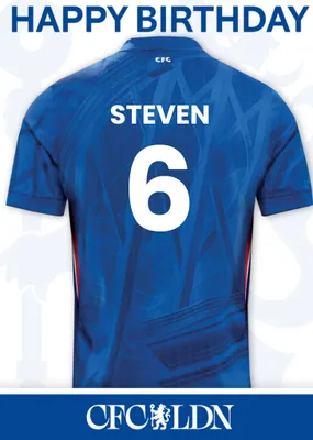 Chelsea FC Birthday Card