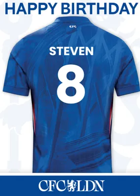 Chelsea FC Birthday Card