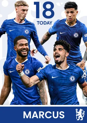 Chelsea FC Birthday Card
