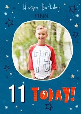 Colette Barker Space Moon Stars Photo Upload 10th Birthday Card
