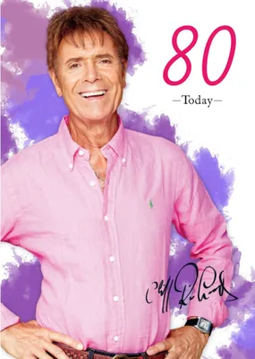 Photographic Cliff Richard Birthday Card -  70  Today