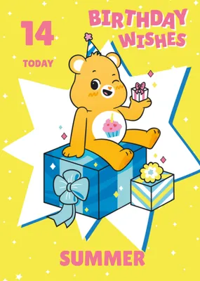 Care Bears 6 Today Birthday Wishes Illustrated Birthday Card
