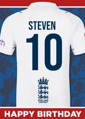 England Cricket Birthday Card